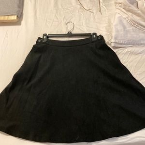Karl Lagerfeld Faux Suede Black Skirt Sz 6